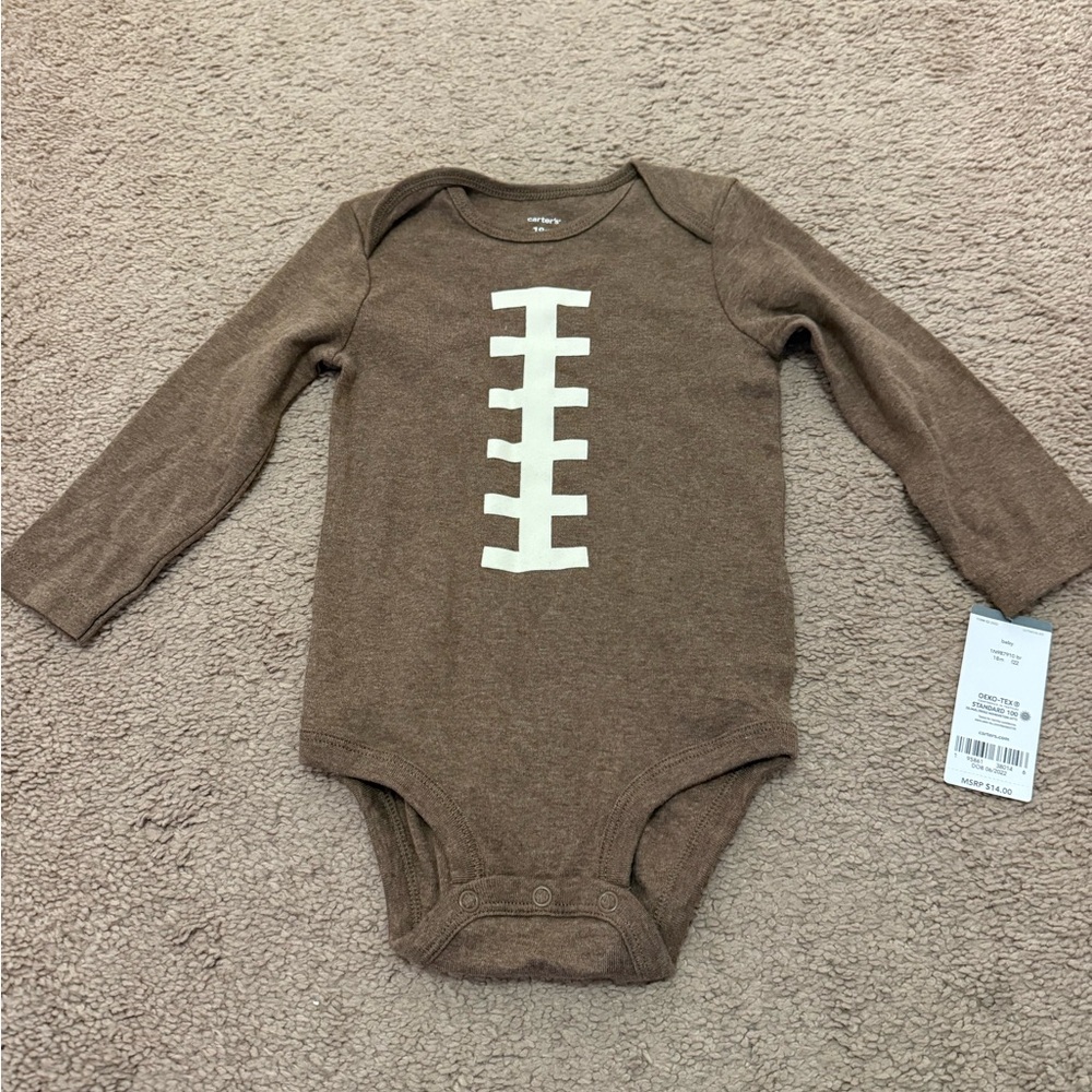 Carter's Brown Football Bodysuit